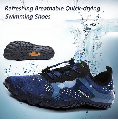 Men's Lightweight Refreshing Aqua Boots, Breathable Women's Outdoor Water Shoes, Anti-Slippery Wear-Resistant Sports Hiking Sneakers