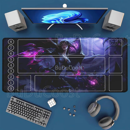 HD-tulostettu leikkimatto League of Mouse Pad Legends Riftbound -sarja TCG LOL-kortti 600x350 mm toimisto Ommellut reunat Lautapeli Pöytämatto