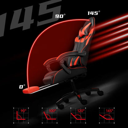 Gaming Chair Ergonomic Computer Desk Chair Reclining Home Office Gaming Chair with Back Support for Extended Sessions
