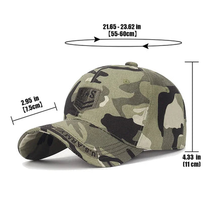 New Spring and Autumn Cotton Soft Top Hat Outdoor Leisure All-Match Sun Visor Baseball Cap Camouflage Duckbill Cap