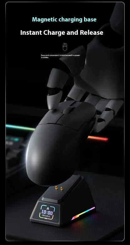 AJAZZ AJ159 APEX Mouse Tri Mode Wireless 8K PAW3950 Sensor Low Latency Gaming Mouse Charge Base Customize Lightweight PC Gamer
