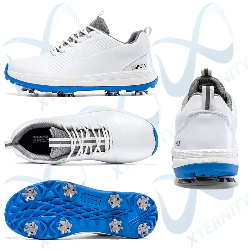 Hot Sale Lersure Golf Shoes Men Waterproof Golf Spikes Sneakers Professional Non-Slip Golf Footwear Trainers Luxury Sports Shoes