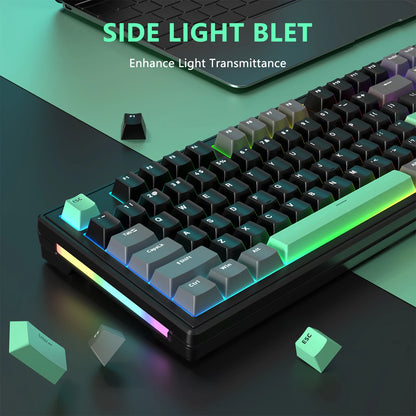 Attack Shark M87 TKL Wireless Mechanical Gaming Keyboard, RGB Backlit Compact Hot-Swappable Gasket Programmable USB-C/BT/2.4GHz