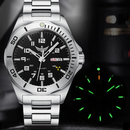 YELANG V1019 Men's Luminous Watch 44mm Mechanical Sapphire Miyota 8205 Automatic Movement 100m Waterproof Diver's Watch for Men