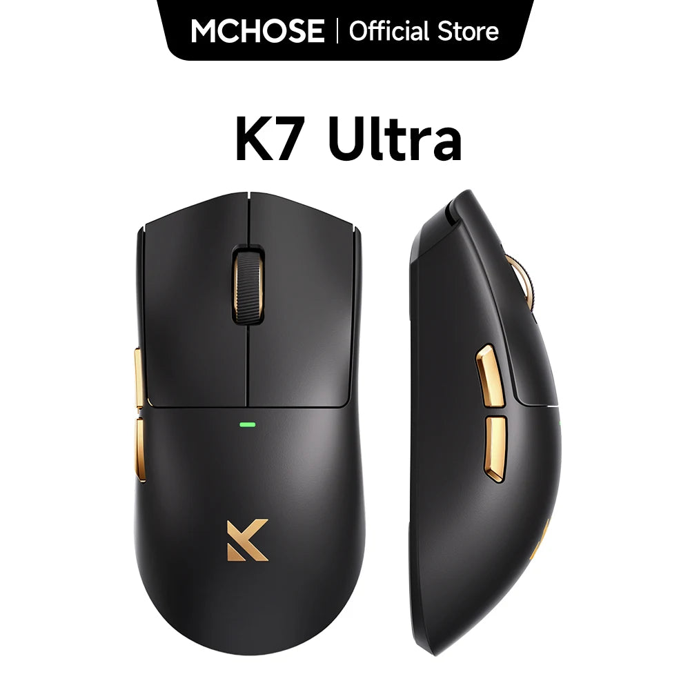 MCHOSE K7 Ultra Wireless Gaming Mouse with PAW3950 Sensor, 8K Polling Rate, Magnetic Wireless Charging Dock, Lightweight Esports Mouse