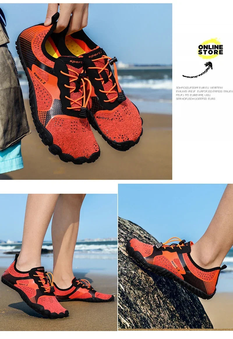 Men's Lightweight Refreshing Aqua Boots, Breathable Women's Outdoor Water Shoes, Anti-Slippery Wear-Resistant Sports Hiking Sneakers