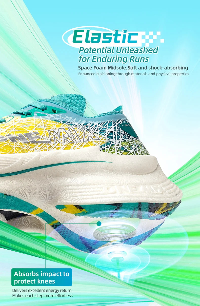 ONEMIX Carbon Plate Running Shoes for Men Shock Absorption Ultra-light Sports Shoes Rebound Outdoor Women Marathon Sneakers