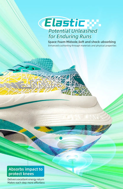 ONEMIX Carbon Plate Running Shoes for Men Shock Absorption Ultra-light Sports Shoes Rebound Outdoor Women Marathon Sneakers