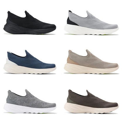 Męskie buty Li-Ning SOFT GO 2 KNIT slip-on do chodzenia, casualowe, amortyzowane, wygodne i stabilne, z siateczki LiNing, sneakersy sportowe do joggingu i na co dzień AGLV017
