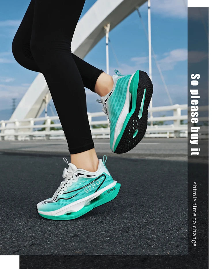 New Men's and Women's Running Shoes Breathable Racing Sports Shoes Carbon Cushion Lightweight Men's Jogging Training Shoes