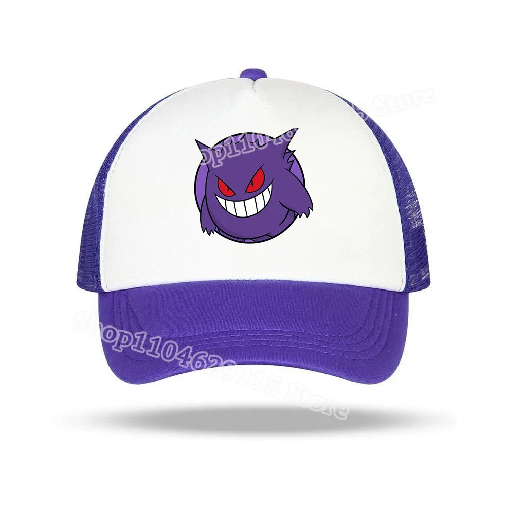 Pokemons Baseball Cap Cartoon Anime Charmander Pikachu Squirtle Headwear Summer Adjustable Breathable Mesh Hats Birthday Gift