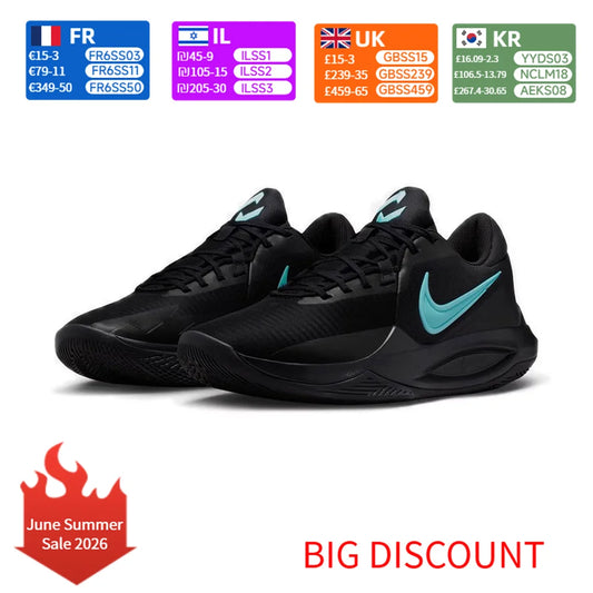 „Nike Precision 6“ – patogūs ir universalūs vyriški žemi krepšinio bateliai, juodos spalvos, IO7605-040