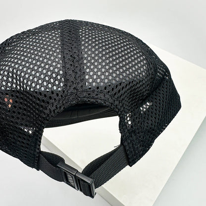 New Unisex Simple Mesh Letter Baseball Hats Sunshade Quick Drying Breathable Short Eave Peaked Caps Versatile Fashion Outdoor