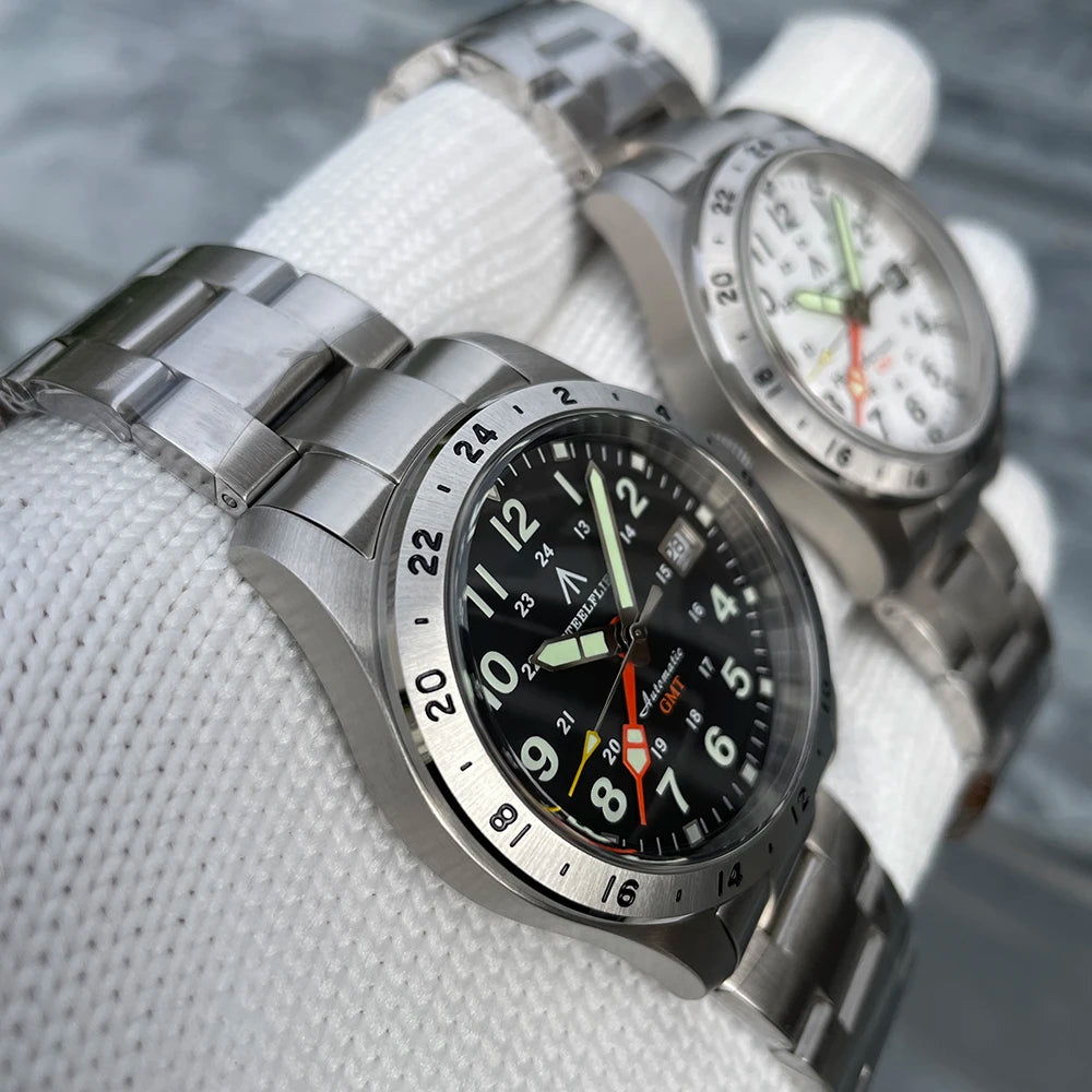 Reloj de pulsera mecánico STEELFLIER Official SF792 GMT con movimiento NH34, luminiscencia Super BGW9 C3, impermeable 200M, reloj de buceo de lujo para hombre