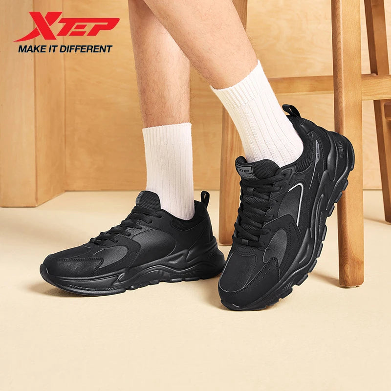 Xtep Men's Casual Shoes Winter Street Style Cushion Lightweight Wear-Resistant Breathable Walking Sneakers 875419320005