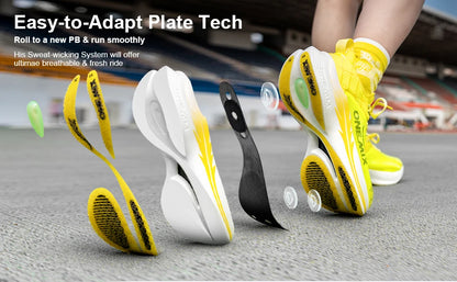 ONEMIX Carbon Fiber Plate Running Shoes Traction Shock Absorption Sneakers Professional Marathon PB Racing Sports Trainers Shoes