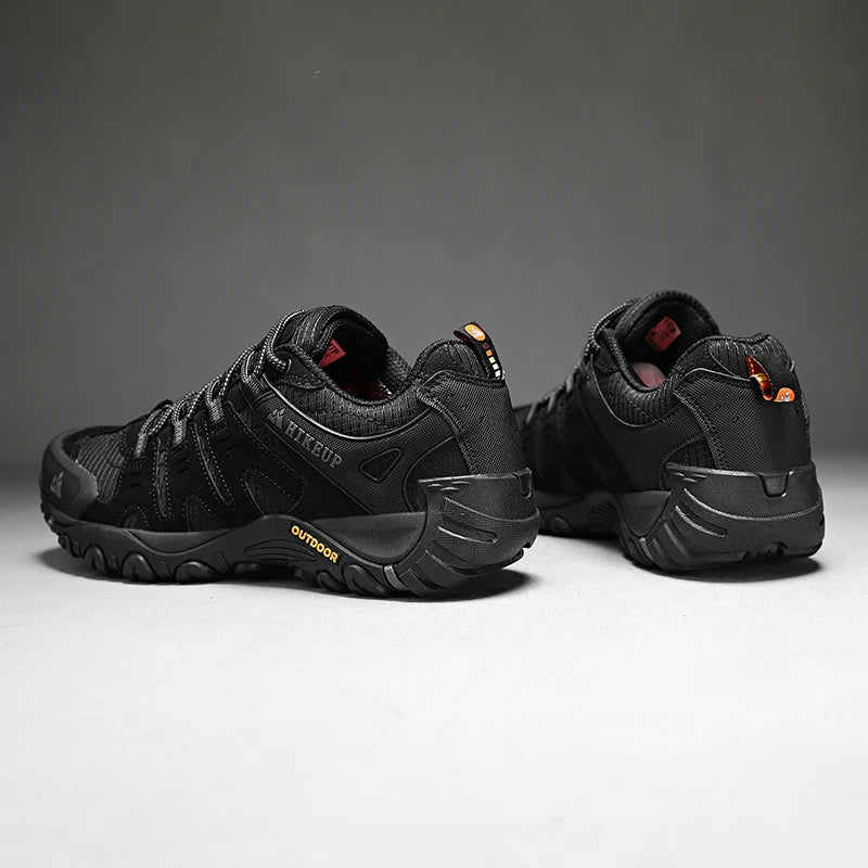 HIKEUP-Chaussures de randonnée en cuir suédé pour homme, baskets d'extérieur résistantes à l'usure, trekking, marche, chasse
