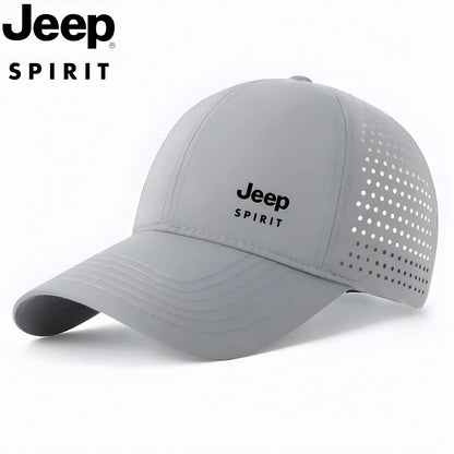 JEEP Quick drying Baseball Hat Summer Mesh Men's and Women's Sunshade, Breathable Sunscreen, Duck Tongue Hat