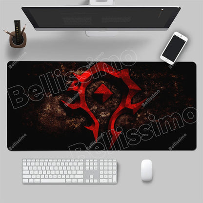 World Of Warcraft 90x40 stor spelmusmatta för spelbord, spelunderlägg för CS:GO, naturgummimatta, Grande Gamer XXL, datormusmatta