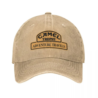 Ρετρό καπέλο μπέιζμπολ Camel Trophy Racing για άνδρες και γυναίκες, από φθαρμένο τζιν, με κούμπωμα, για υπαίθριες δραστηριότητες το καλοκαίρι, χωρίς δομή, μαλακό καπέλο