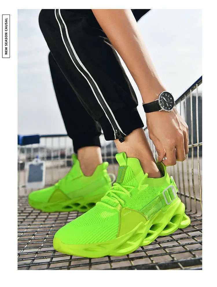 Hot Sale Fashion Purple Casual Sneakers Women Men Blade Running Shoes Big Size 48 Light Breathable Sports Shoes Men Mesh Sneaker