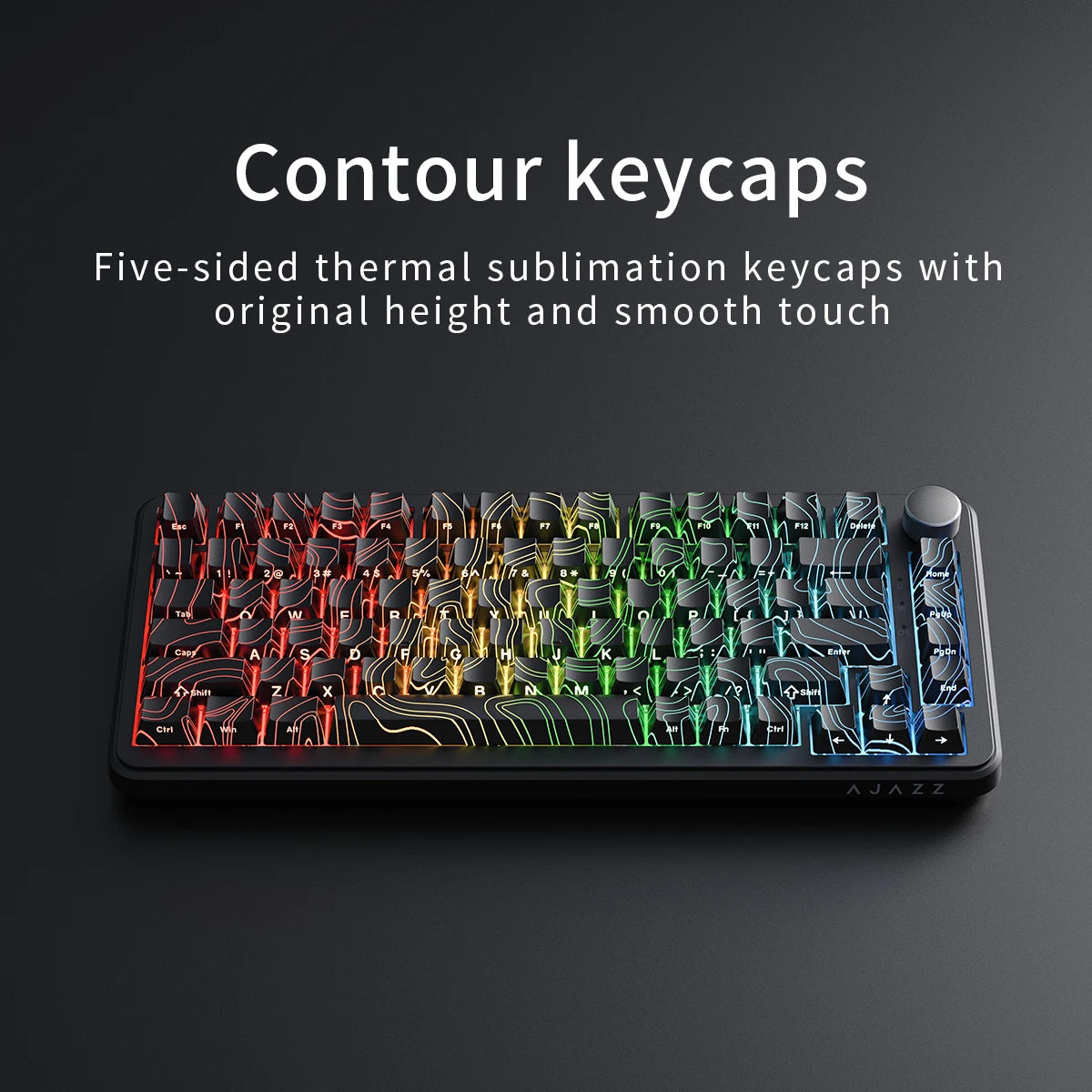 AJAZZ AK820 MAX Magnetic Switch Mechanical Gaming Keyboard, Wired 75% RGB Gasket Mechanical Keyboard with Type-C, Hot-Swappable PBT Keycaps, 8000Hz Polling Rate