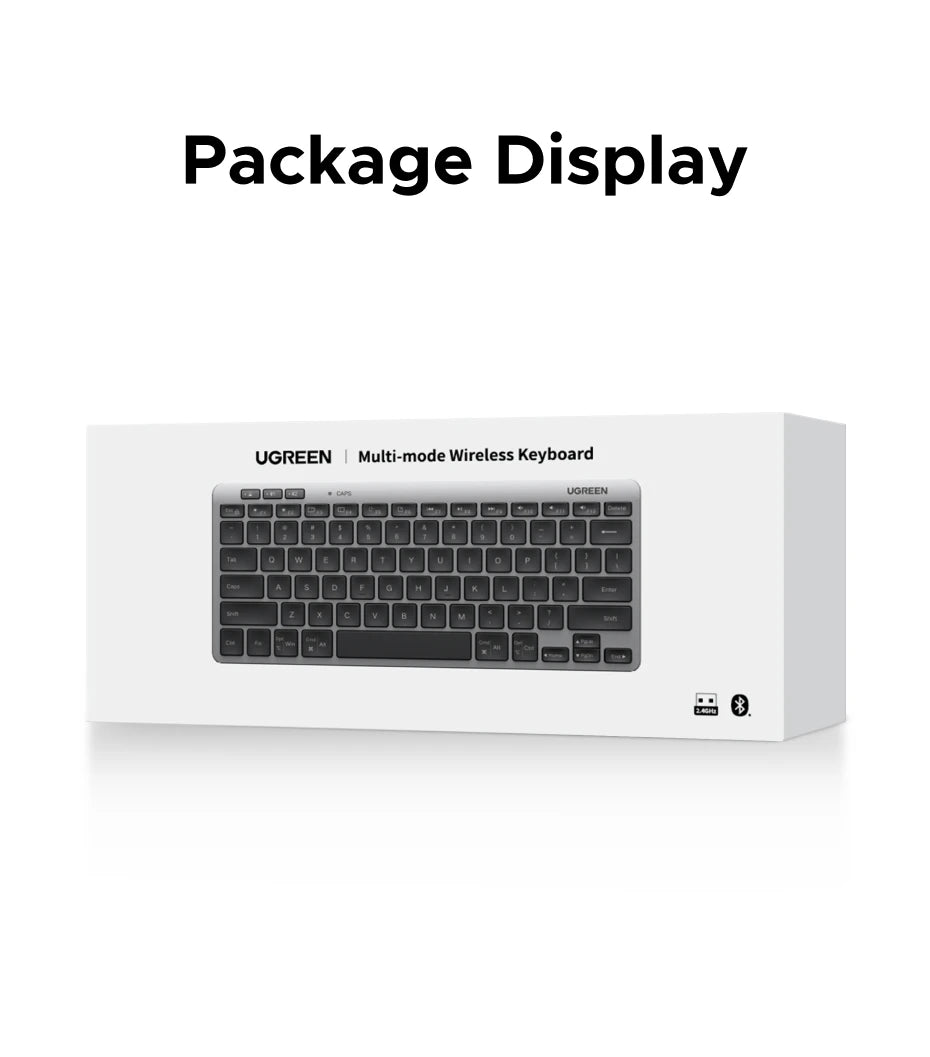 UGREEN Keyboard Wireless Bluetooth 5.3 2.4G Russian/EN 78 Keycaps For MacBook iPad PC Tablet  Scissor Foot Structure