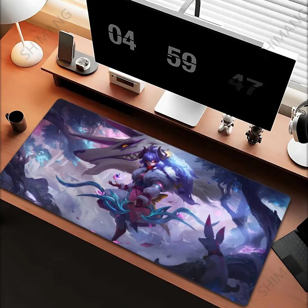 League of Legends Kindred Mouse Pad Μεγάλο Mousepad για Gaming Υπολογιστής Anime Κορίτσι Ταπί Γραφείου Αξεσουάρ Laptop Gamer XXL Τάπητας Πληκτρολογίου