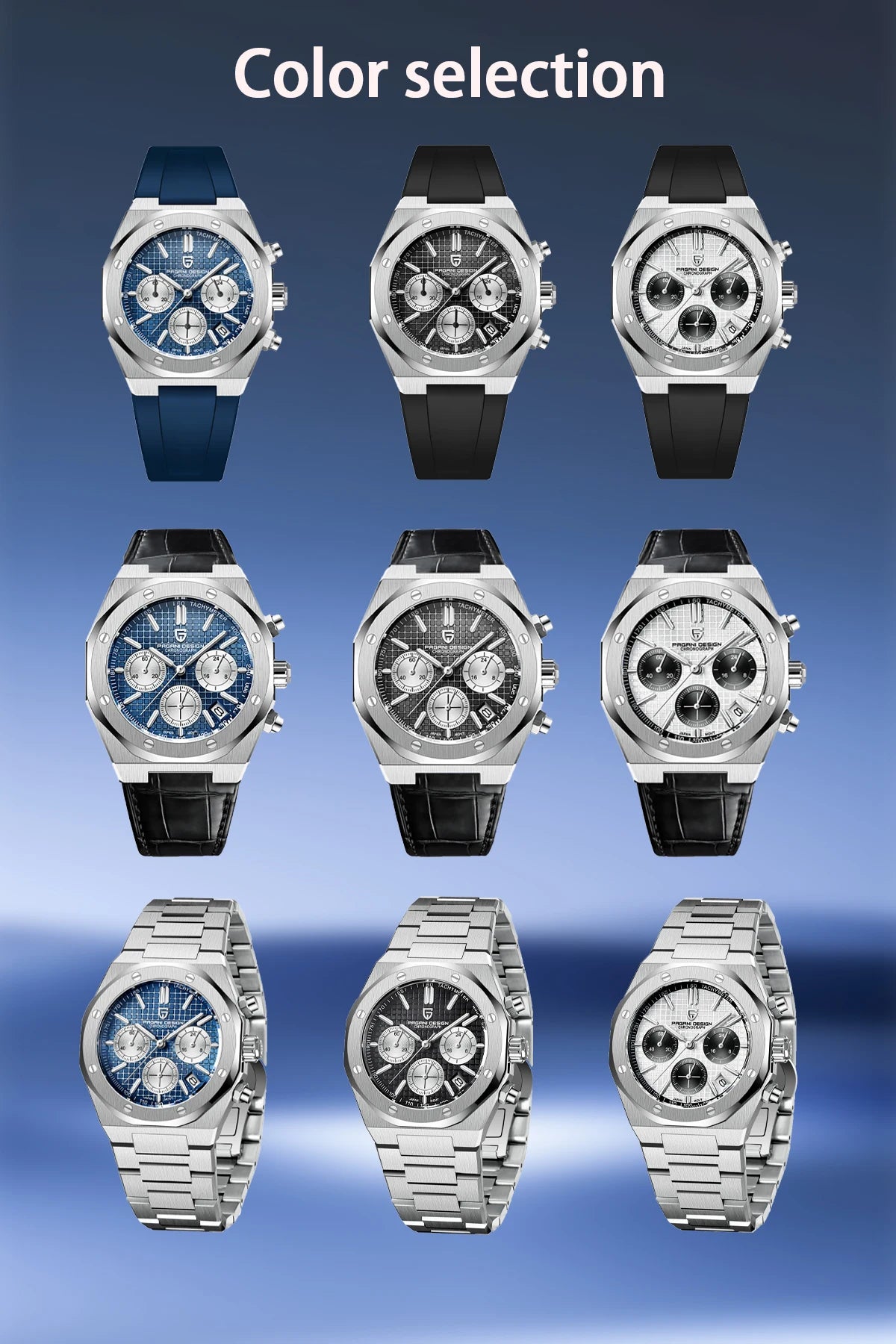 Pagani Design 2026 New Vk63 Fashionable Men V2 Quartz Chronograph Luxury Sapphire Stainless Steel Waterproof Sport 20Bar Luminou