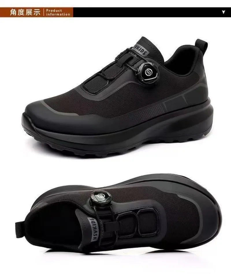 Original New Men Rotating-button Driving Sneakers Platform Casual Walking Shoes Outdoor Wear-resistant Running Sports Shoes Plus
