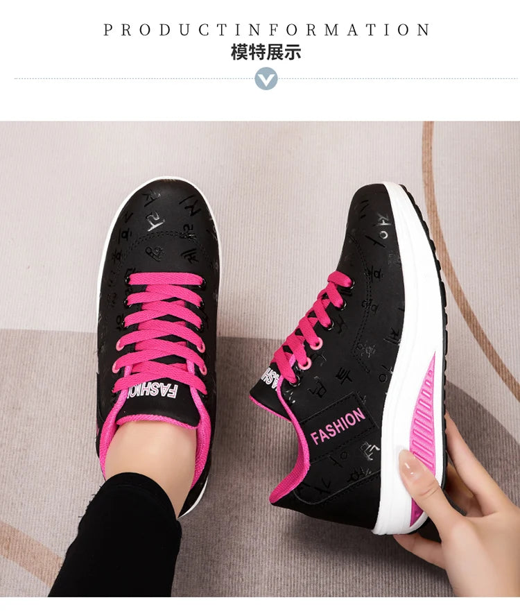 Women’s Outdoor Thick-Bottom Swinging Casual Shoes Fashion Platform Large 42 Flat-Bottom Walking Sports Shoes Walking and Running