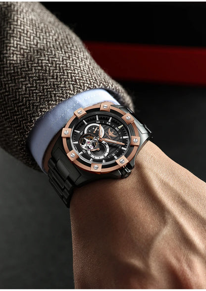 Yelang V1024 Men's Brand Watches 44mm Japan Miyota 82S7 Automatic Mechanical Movement Luminous Men's 100m Waterproof Business Watch