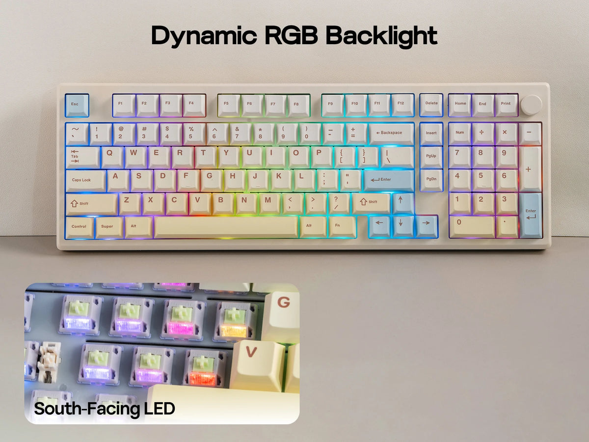 EPOMAKER Galaxy100 Lite QMK/VIA 96% ANSI US Layout Hot-Swap Wired/2.4GHz/BT Wireless 1800 Aluminum Gasket Mechanical Keyboard
