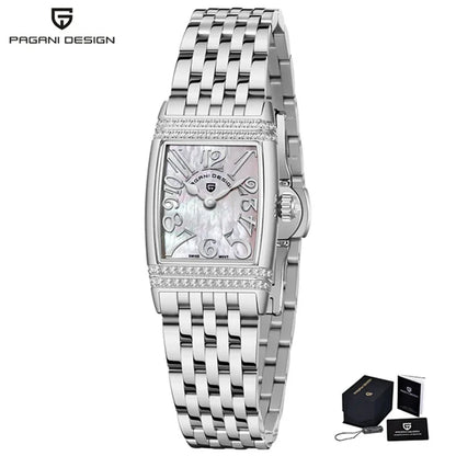 PAGANI DESIGN Luxury Fashion Women's Quartz Watch Swiss Ronda Movt Sapphire Stainless Steel Waterproof Clock Gift For Woman