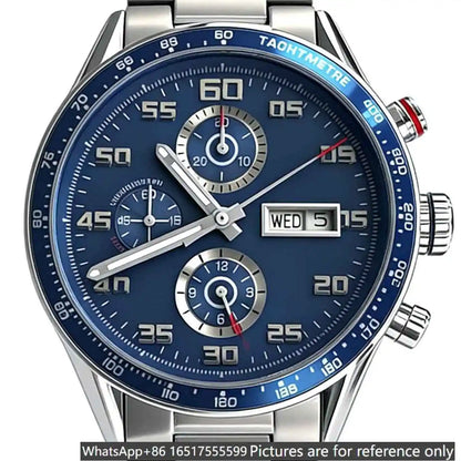 Relógio de luxo para homem de 43mm em aço 904L, movimento de quartzo, herança requintada e excelência artesanal-t