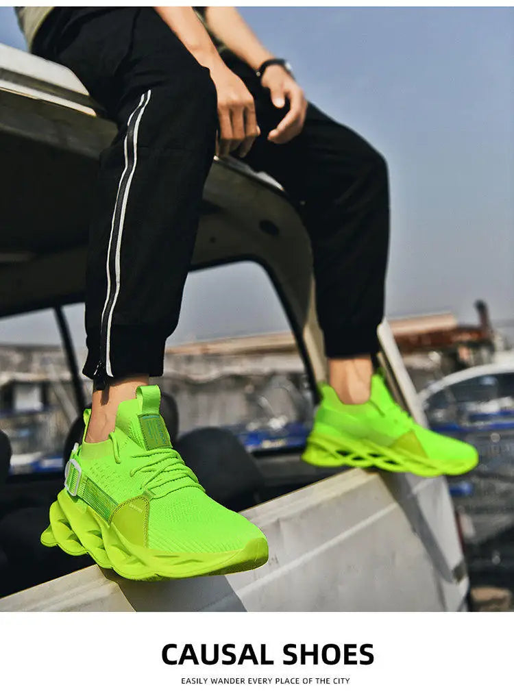 Hot Sale Fashion Purple Casual Sneakers Women Men Blade Running Shoes Big Size 48 Light Breathable Sports Shoes Men Mesh Sneaker