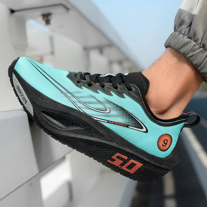 Baskets de sport pour homme FourSeasons, chaussures de course CarbonPlate, chaussures de marathon respirantes et confortables, chaussures d'entraînement d'athlétisme, marche