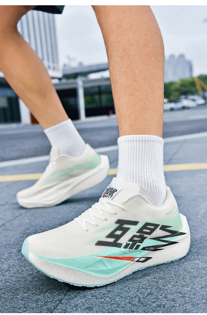 Men Sports Carbon Board Speciality Breathable Lightweight Women's Comfortable Athletic Nonskid Sneakers﻿ Marathon Running Shoe
