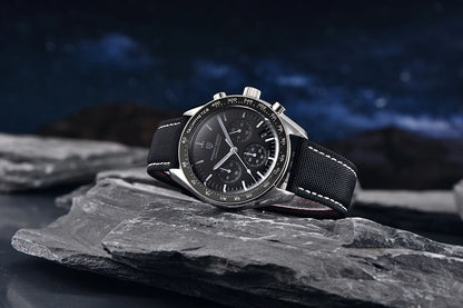 Ρολόι PAGANI DESIGN Moon – Πολυτελές χρονογράφος χαλαζία για άνδρες, σπορ στυλ, ζαφείρι με αντιανακλαστική επίστρωση, φωτεινή οθόνη