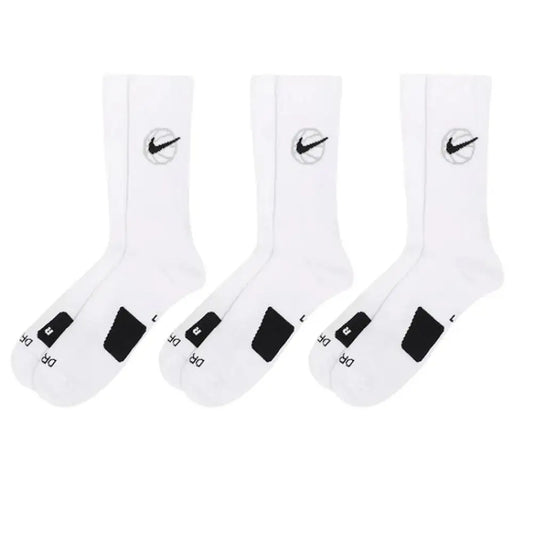 „Nike EVERYDAY CREW“: stilingos, patogios, neslystančios ir patvarios unisex minkštos krepšinio kojinės (3 vnt. pakuotė) DA2123-100