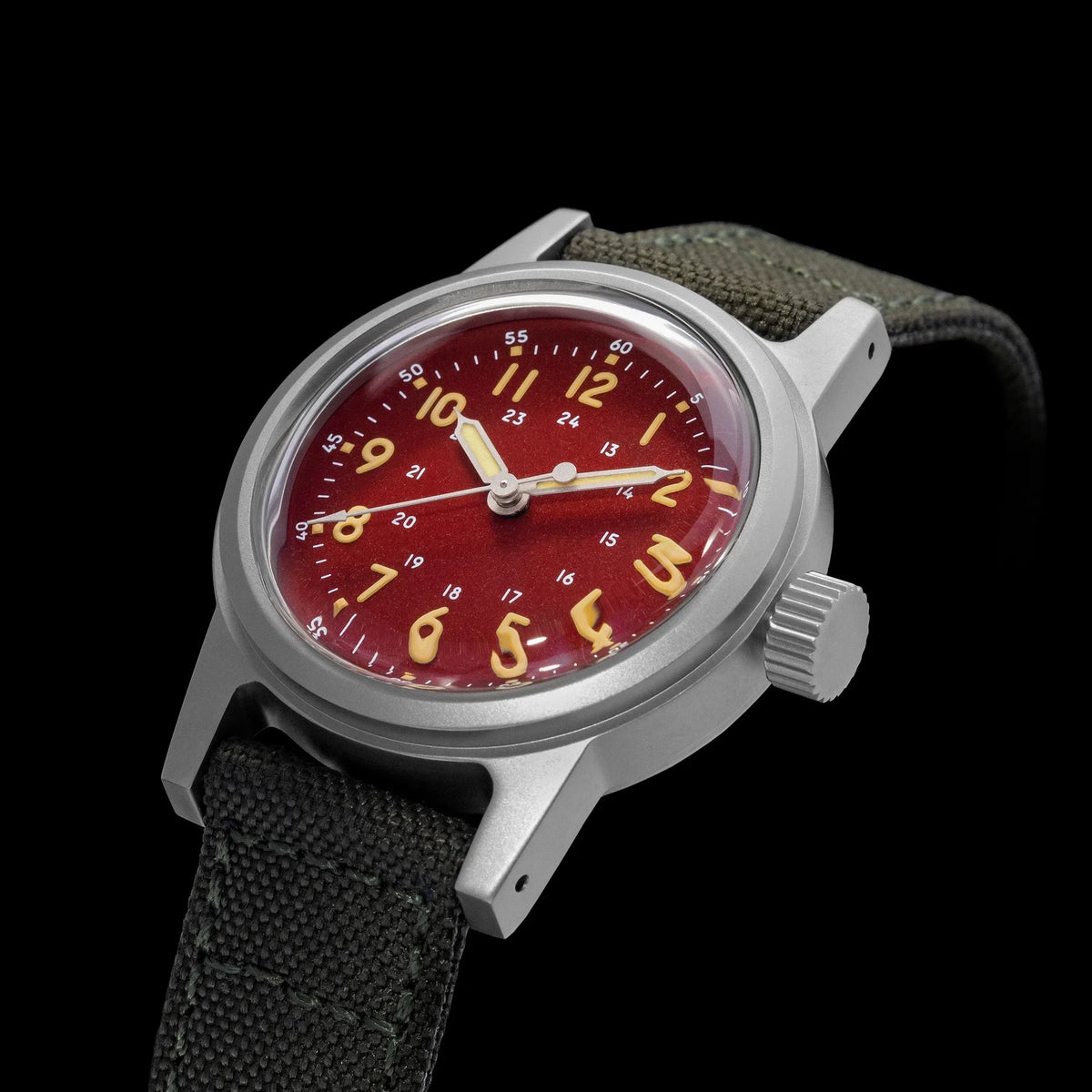 THORN Retro vojenské hodinky 36 mm s strojkem NH35A SHY-043 Sportovní hodinky Unisex Pánské a dámské Luxusní