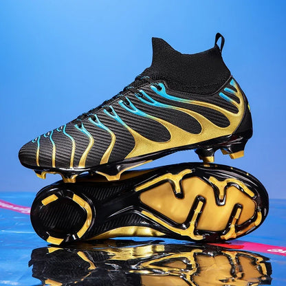 Hommes Match bottes de Football Sport entraînement longues pointes FG/TF garçons crampons chaussures de Football en plein air antidérapant intérieur Futsal confortable