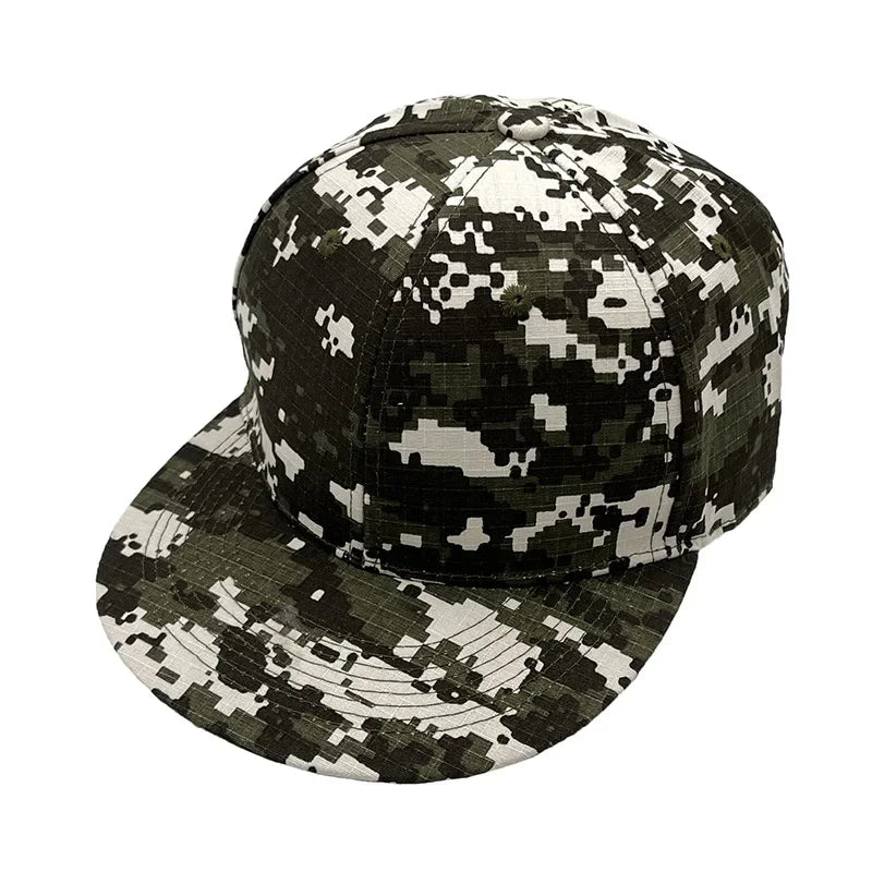 New Digital Print Camo Hip Hop Caps - Harajuku Street Style Flat Brim Baseball Hats Unisex Youth Urban Fashion