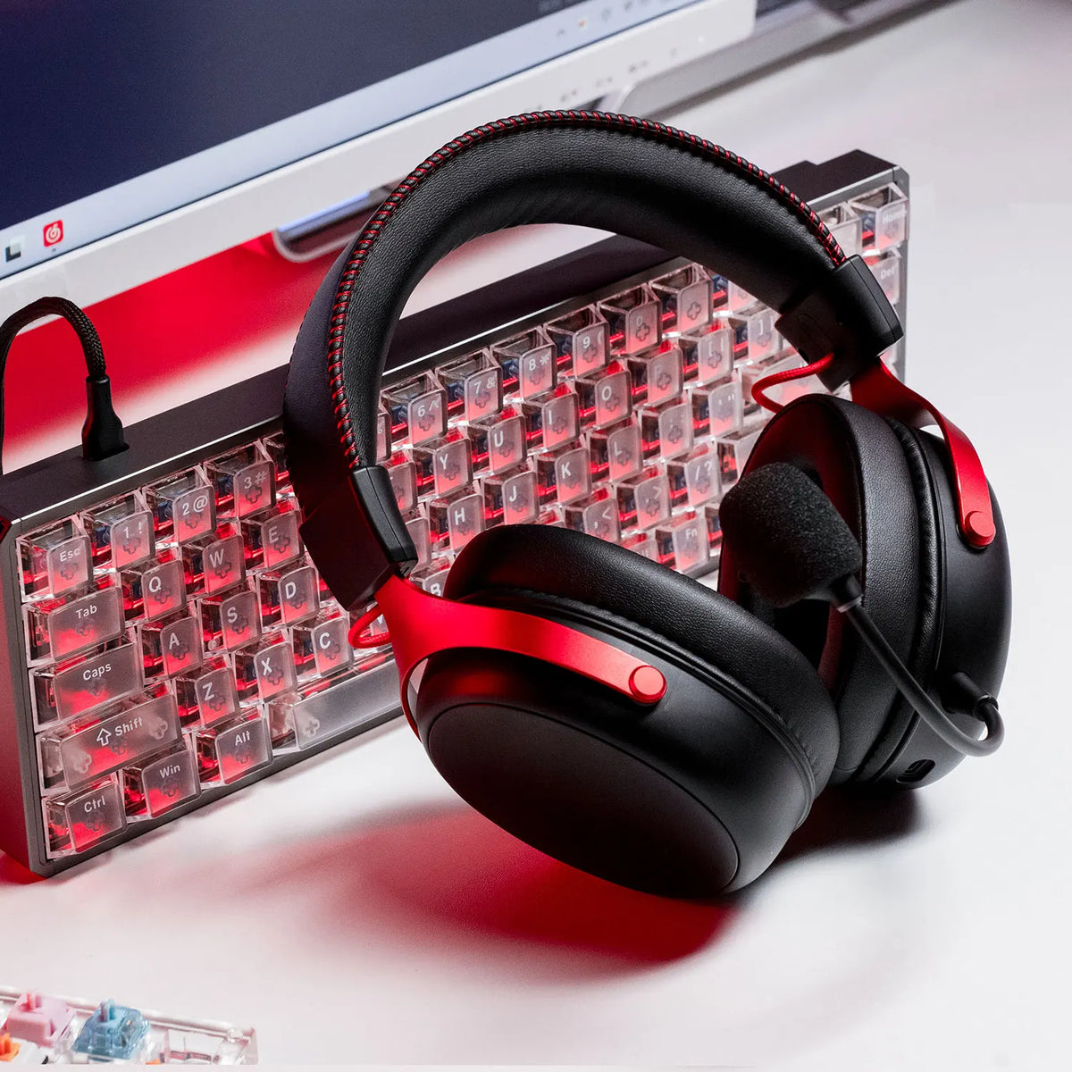 Casque de jeu AKKO Verge S9 E-Sports avec micro, casque de jeu quad-mode, son surround 7.1 canaux, audio FPS optimisé, haut-parleur de 53 mm
