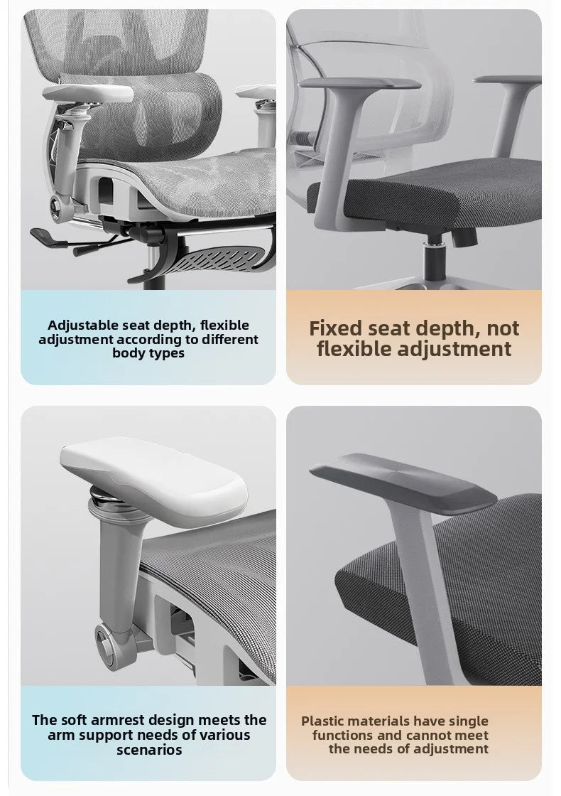 Ergonomic Office Chair Reclining with Footrest High Back Computer Desk Chair with Lumbar Support for Home Office Gaming