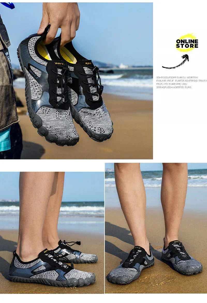 Men's Lightweight Refreshing Aqua Boots, Breathable Women's Outdoor Water Shoes, Anti-Slippery Wear-Resistant Sports Hiking Sneakers