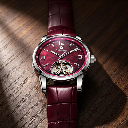 Tourbillon-herreur, sporty, automatisk, mekanisk, vandtæt, luksusarmbåndsur fra et førsteklasses mærke