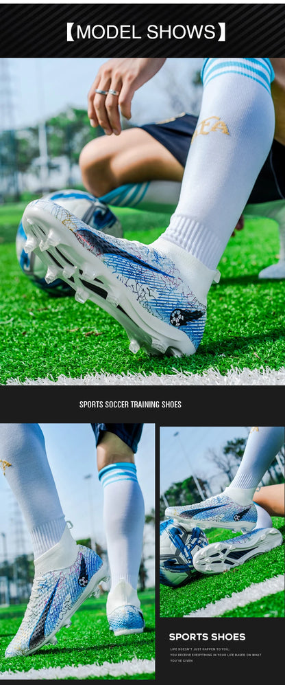 Men Soccer Shoes Kids Football Boots Women Professional Soccer Cleats Antiskid Chaussure TF/FG Outdoor Athletic Football Shoes