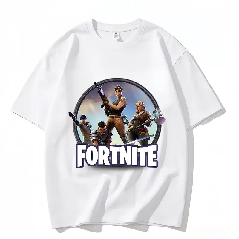 „Fortnite“ apvalios iškirptės marškinėliai, unisex suaugusiesiems, žaidimo šokių stiliaus, nauji, iš grynos medvilnės, trumpomis rankovėmis, puikiai tinka kasdienai ir atostogoms