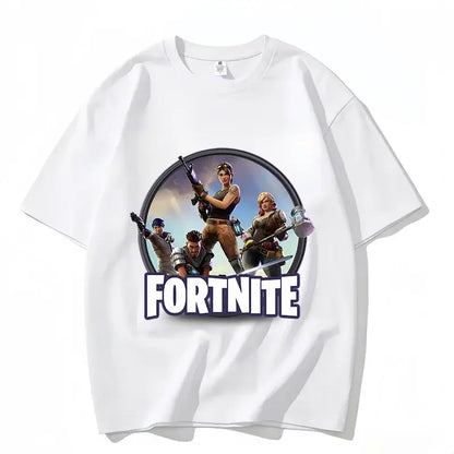 „Fortnite“ apvalios iškirptės marškinėliai, unisex suaugusiesiems, žaidimo šokių stiliaus, nauji, iš grynos medvilnės, trumpomis rankovėmis, puikiai tinka kasdienai ir atostogoms